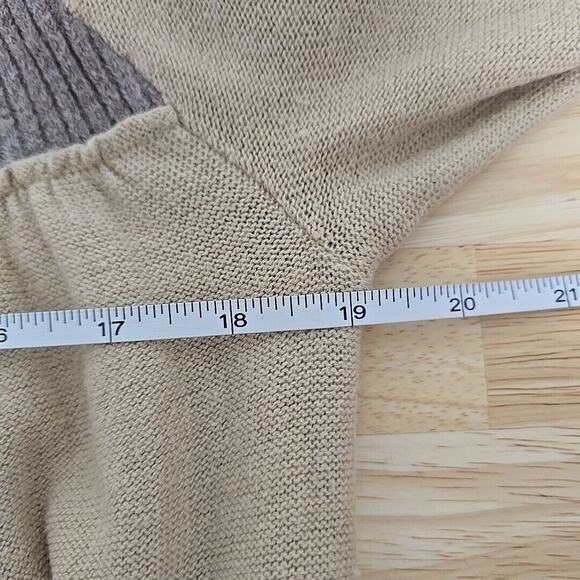 Free People‎ Peasant Cardigan Sweater Size Small Beige Brown Button Up Bohemian - Picture 5 of 11